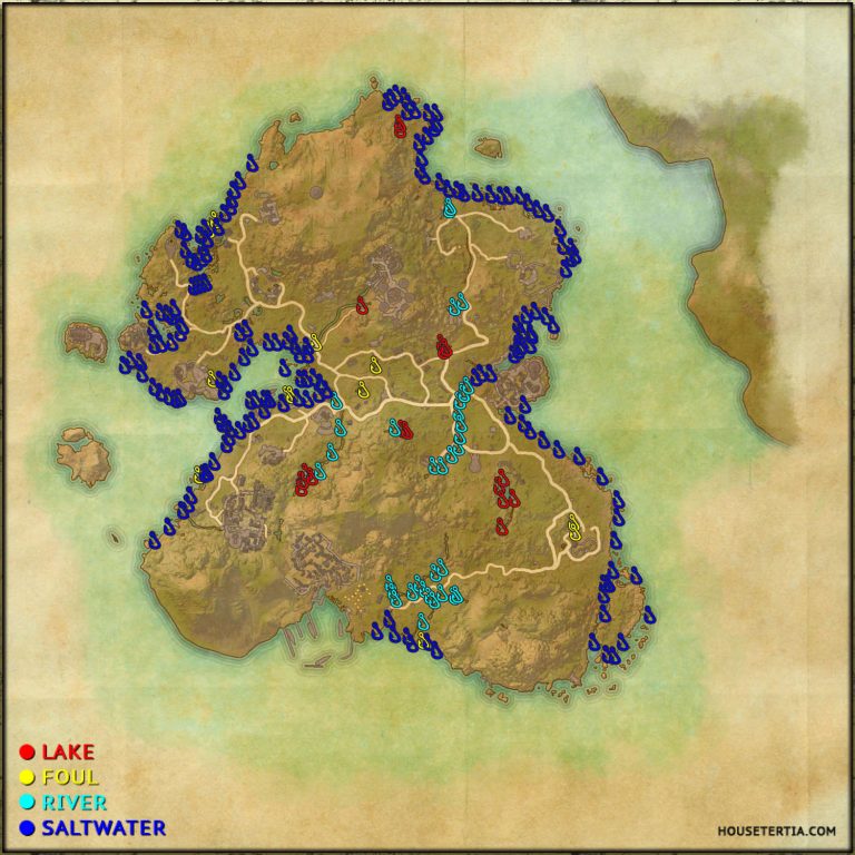 ESO Fishing Map Summerset House Tertia