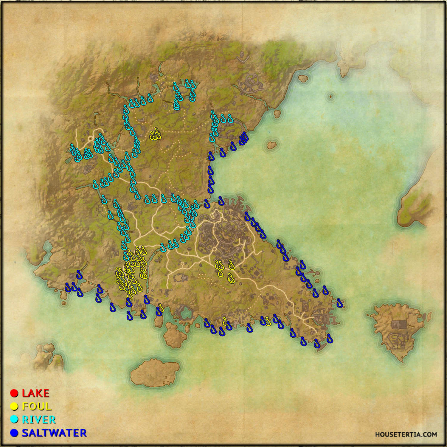 Eso Fishing Map Southern Elsweyr House Tertia