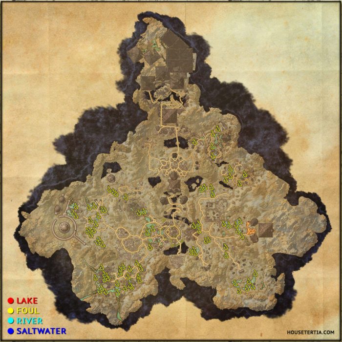 ESO Fishing Map: Coldharbour