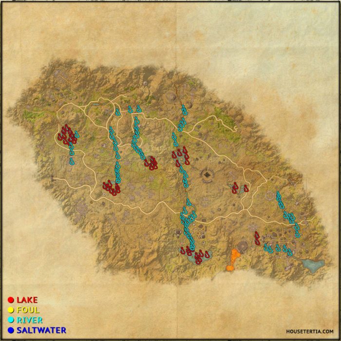 ESO Fishing Map: Craglorn