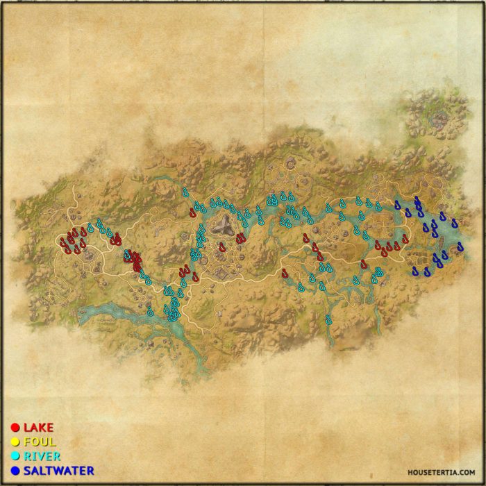 ESO Fishing Map: Deshaan