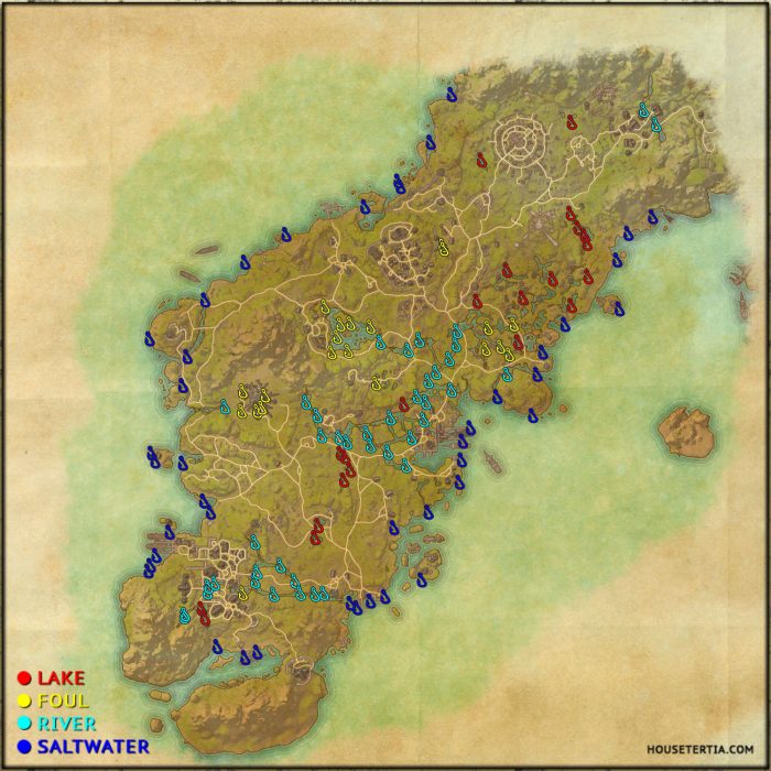 ESO Fishing Map: Glenumbra