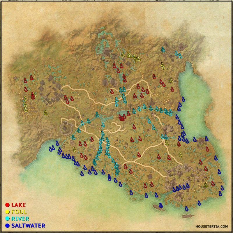 Eso Fishing Map Murkmire House Tertia