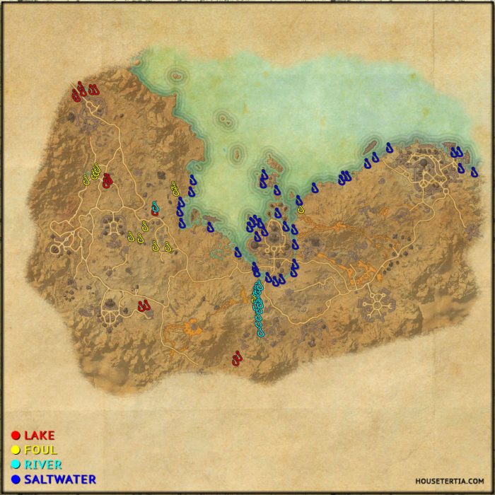 ESO Fishing Map: Stonefalls