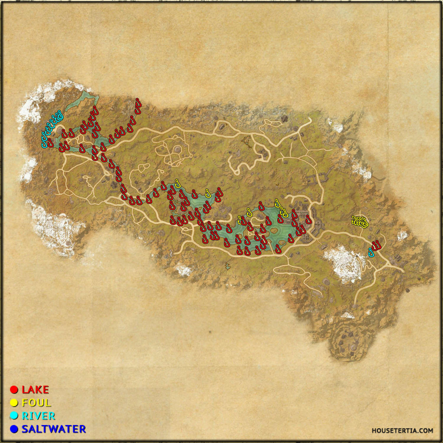 ESO Fishing Map: The Rift – House Tertia