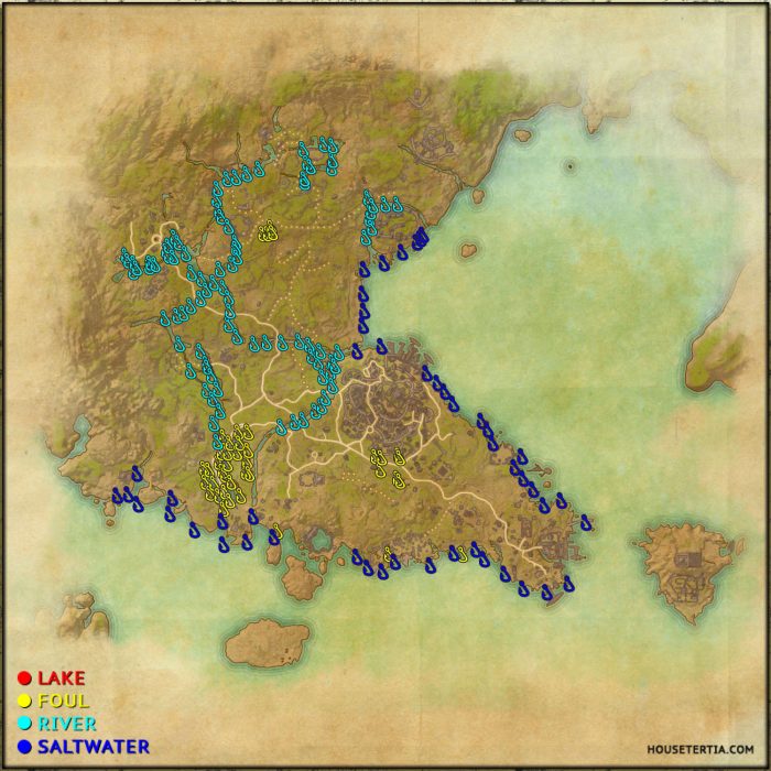 ESO Fishing Map: Southern Elsweyr