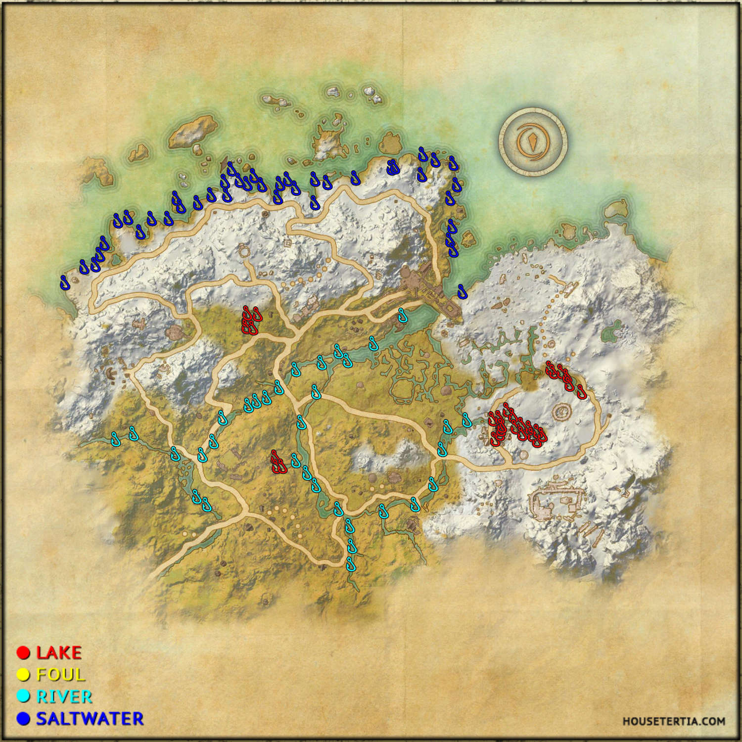 ESO Fishing Map: Western Skyrim – House Tertia